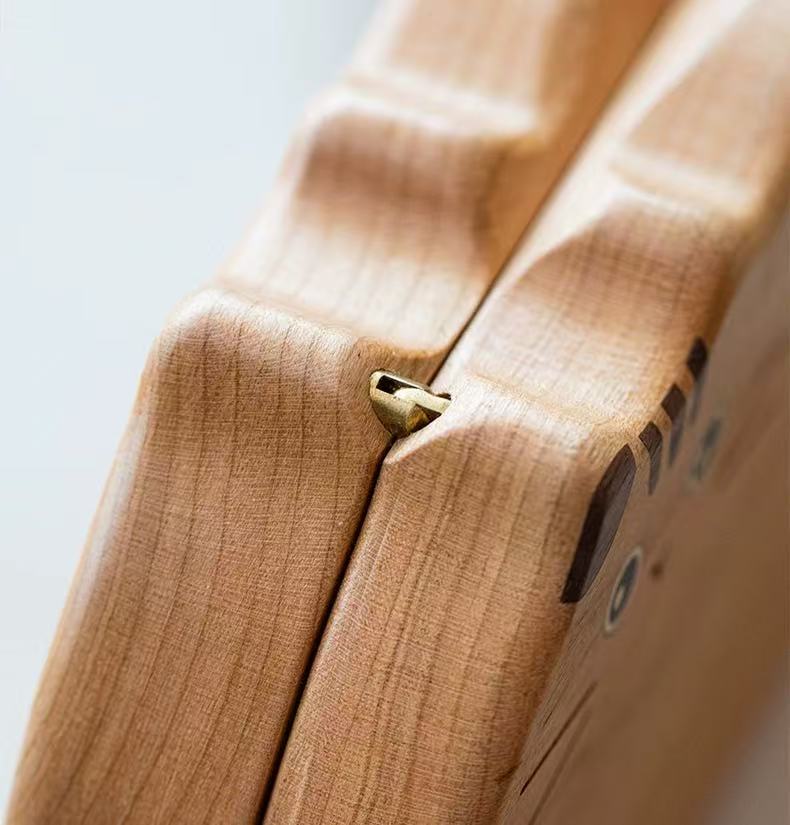 Spotted Cat Walnut Jewelry Organizer Box