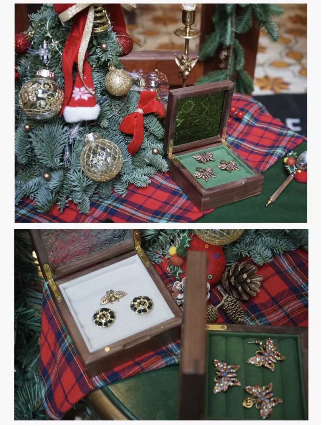 Arden Retro Style  Ring and Earring Storage Box