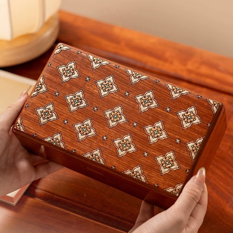 Maison Retro Style Solid Wood Jewelry Storage Box