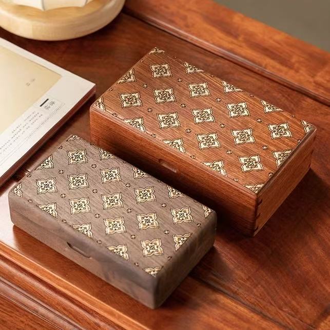 Maison Retro Style Solid Wood Jewelry Storage Box