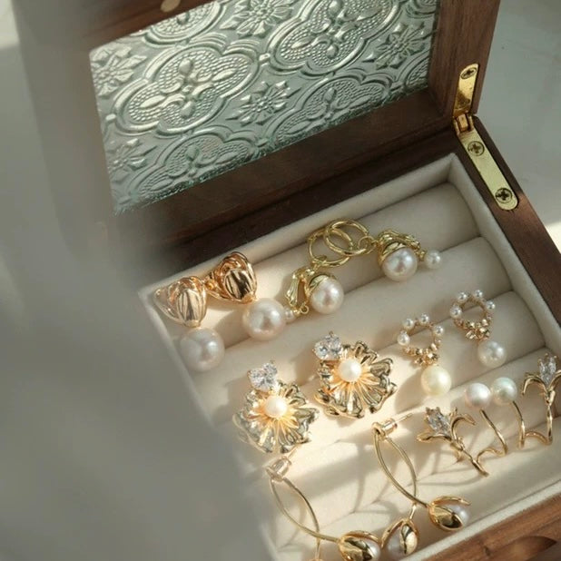 Arden Retro Style  Ring and Earring Storage Box