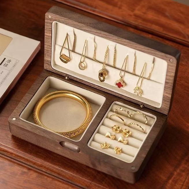 Maison Retro Style Solid Wood Jewelry Storage Box