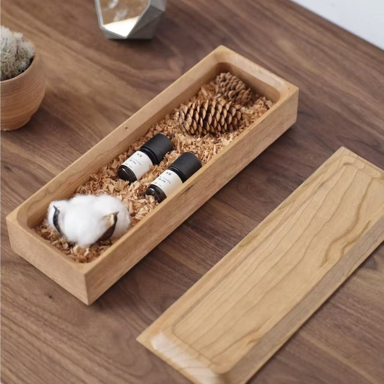 Linea Minimalist Desktop Wooden Storage Box