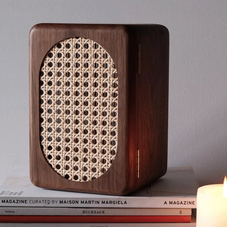 Artora Black Walnut Jewelry Box with Decorative Front Panel