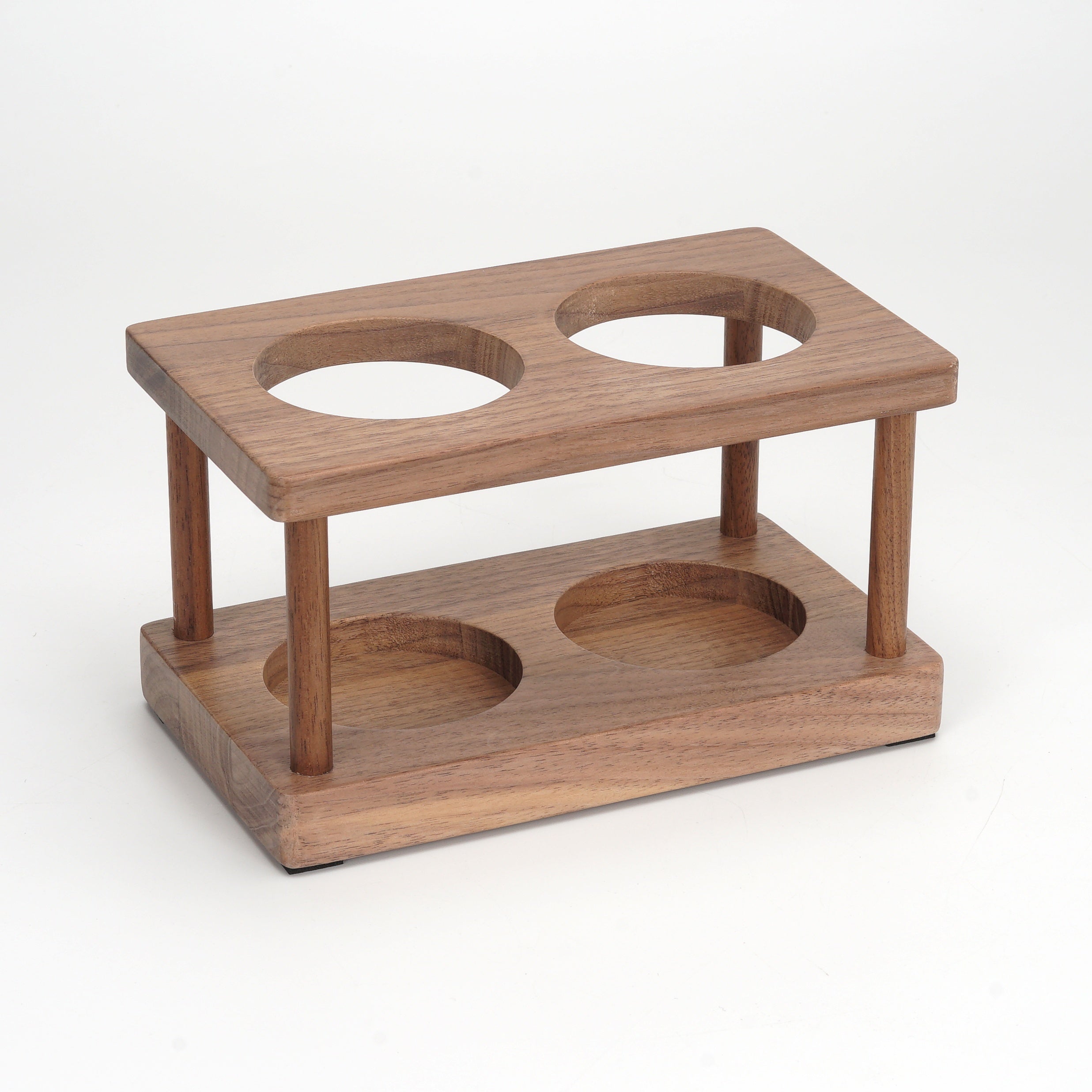 Holdtight Walnut Wood Coffee Grinder Stand