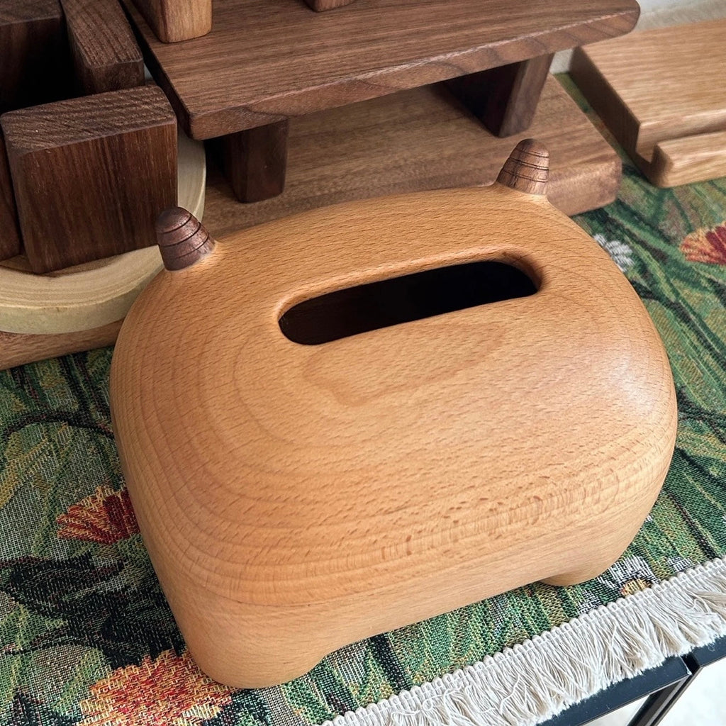 Little Monster Beech Wood Tissue Box