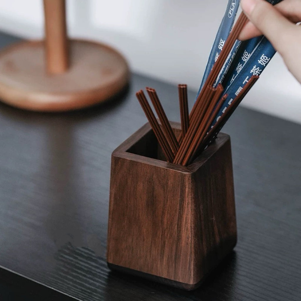 BrewTidy Walnut Coffee Stick Storage Box
