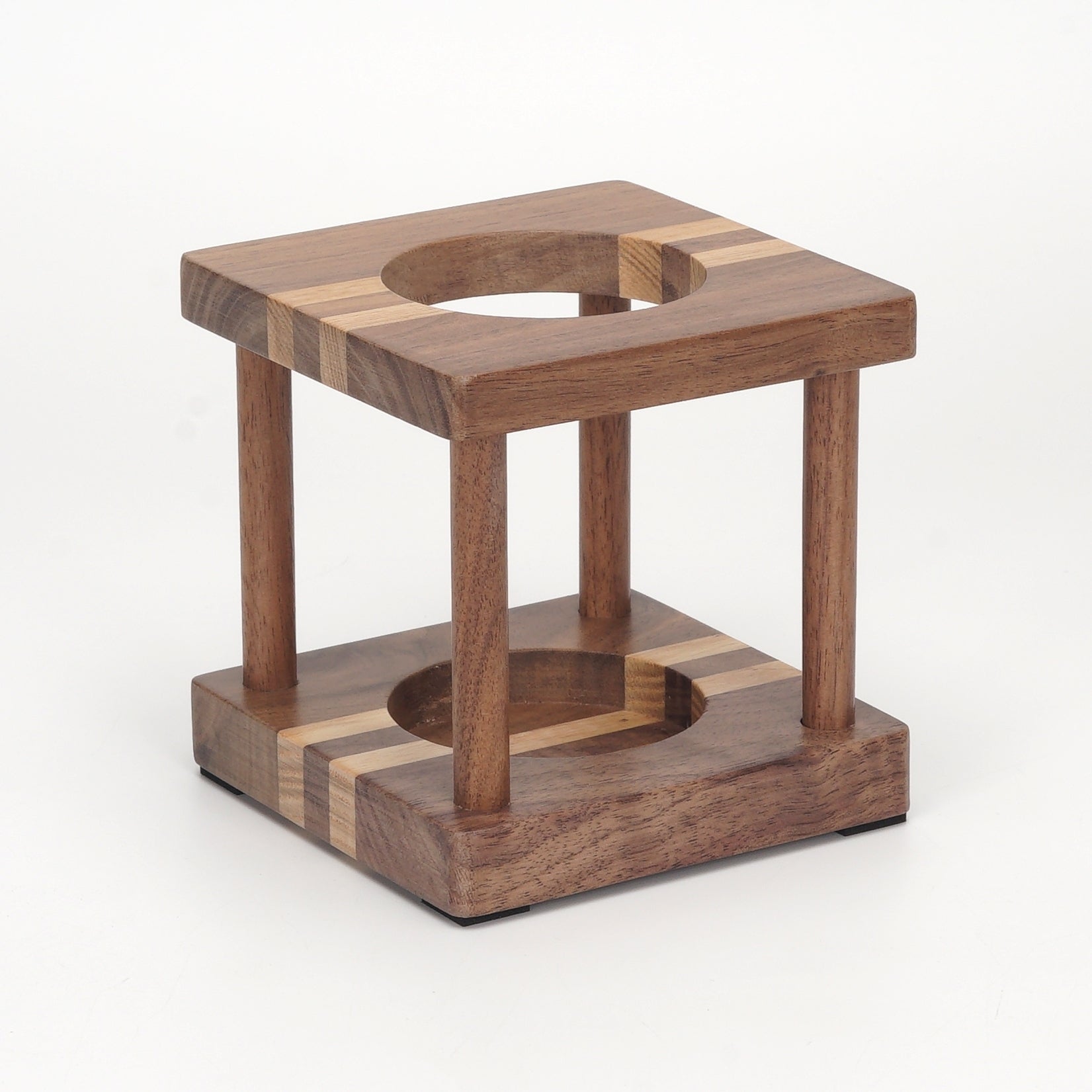 Holdtight Walnut Wood Coffee Grinder Stand