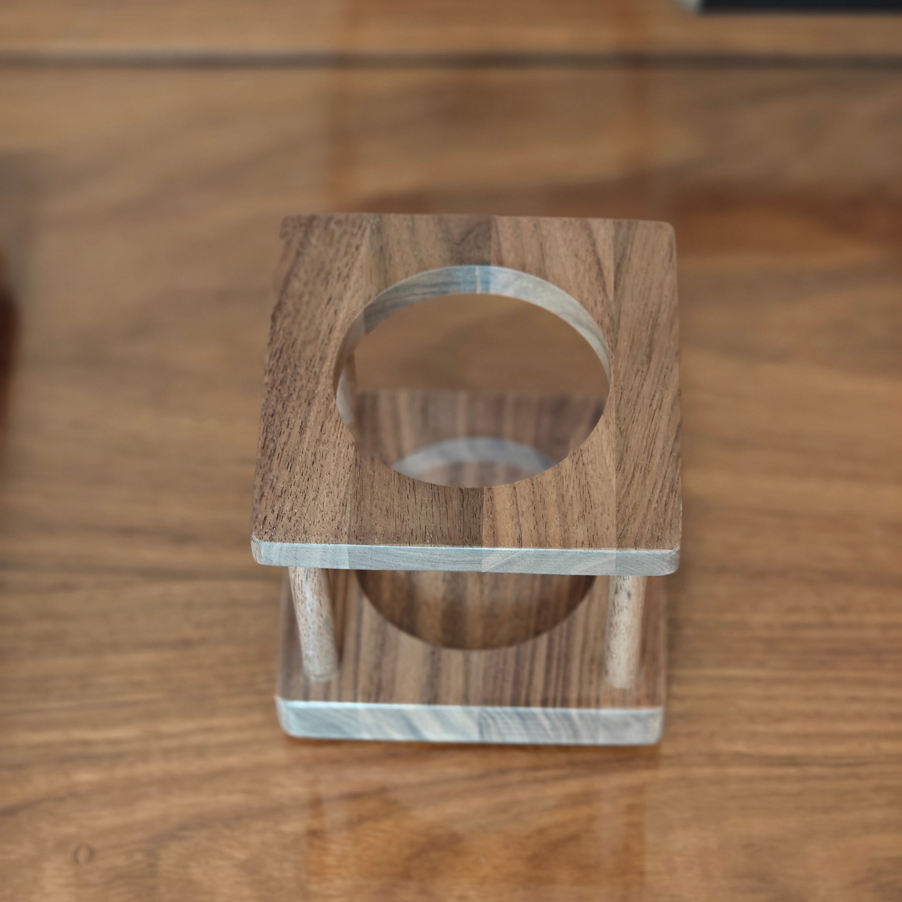 Holdtight Walnut Wood Coffee Grinder Stand