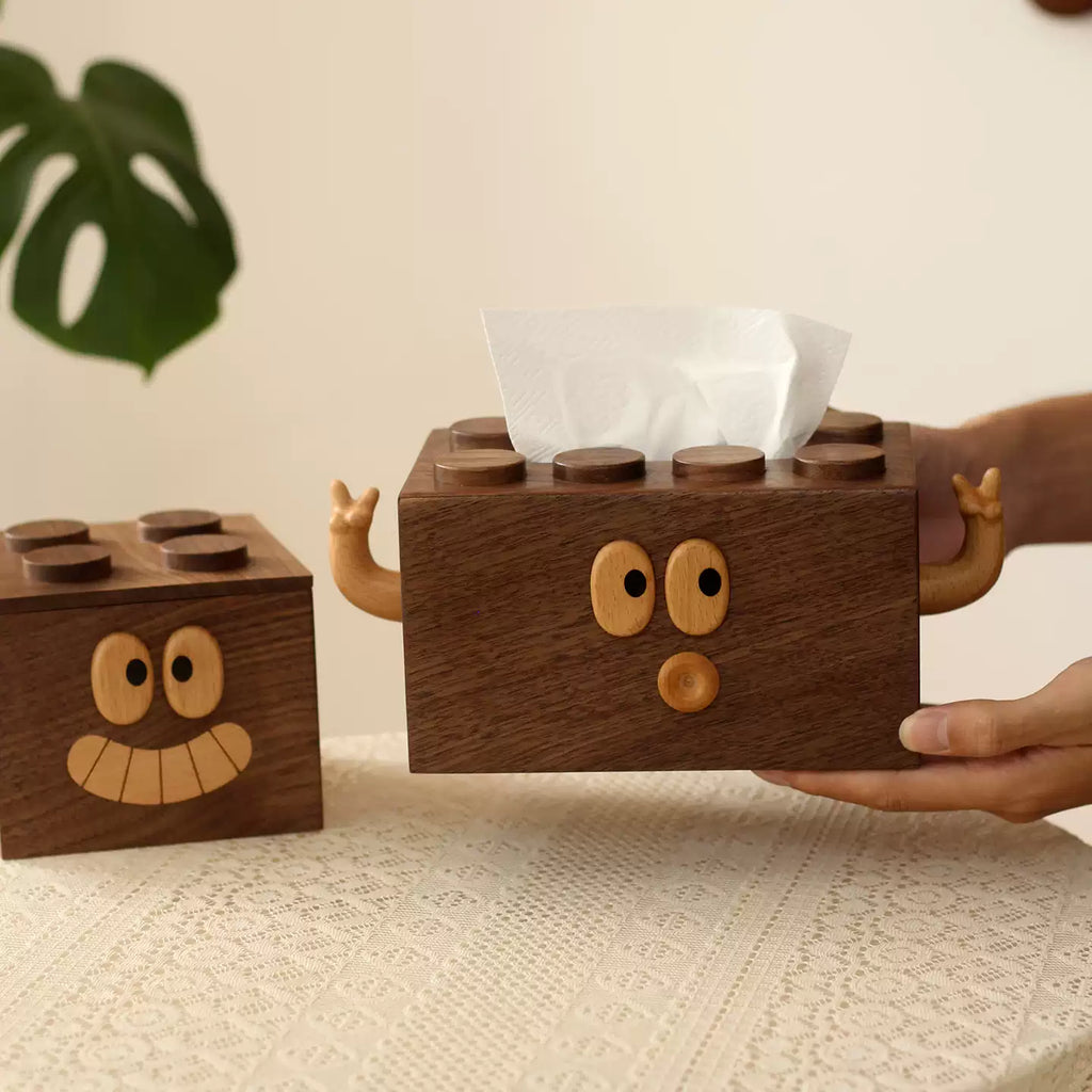 Pouty Walnut Tissue Box