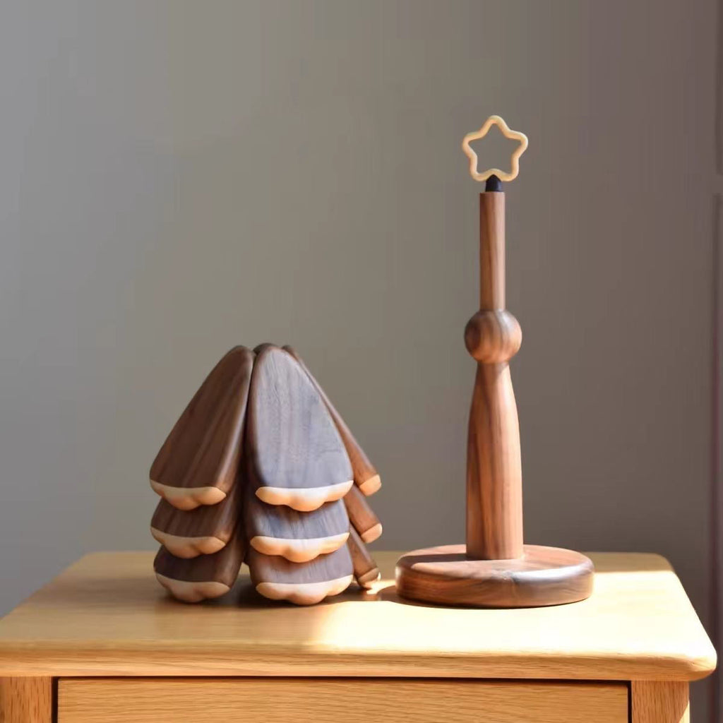 Christmas Tree Walnut Coaster & Trivet