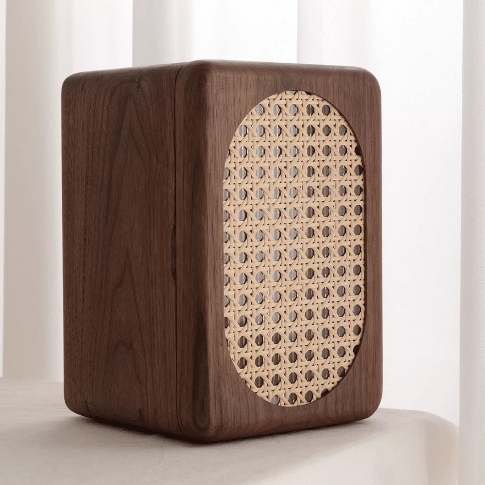 Artora Black Walnut Jewelry Box with Decorative Front Panel