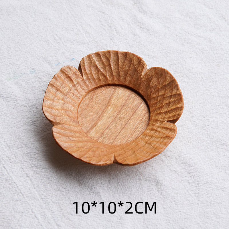 Bloom Handcrafted Floral Wooden Tea Coasters