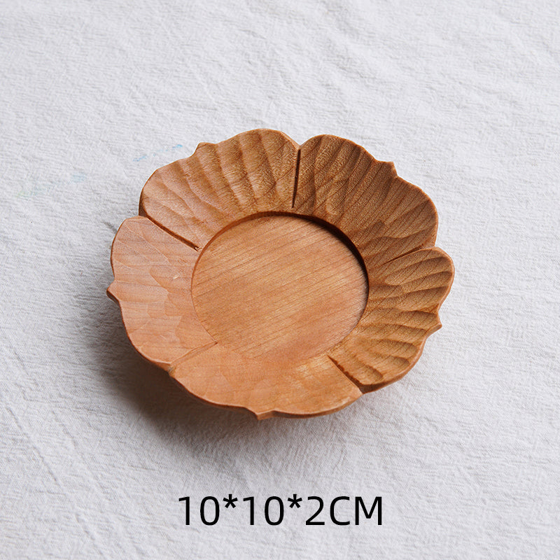 Bloom Handcrafted Floral Wooden Tea Coasters