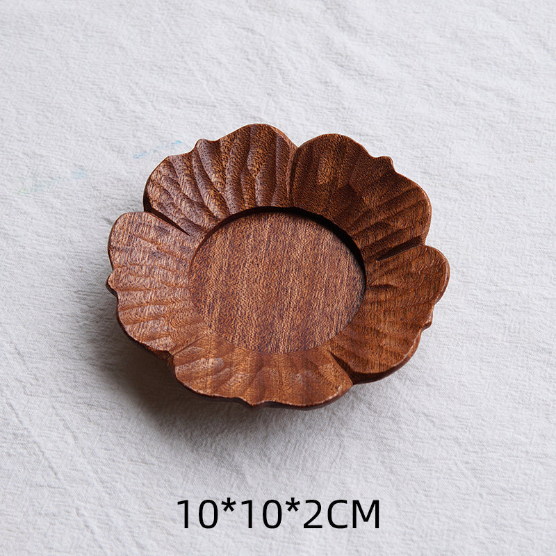 Bloom Handcrafted Floral Wooden Tea Coasters
