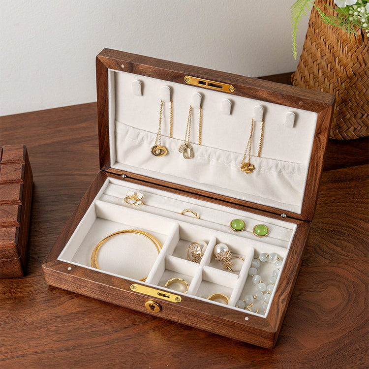 Lunara Chocolate Black Walnut Jewelry Box