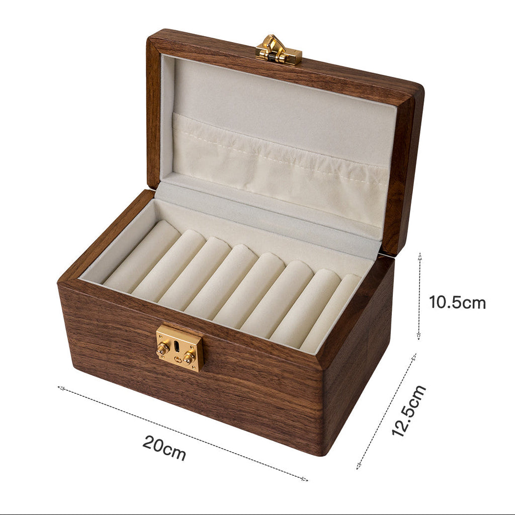 Nova Minimalist Walnut Bangles Jewelry Box