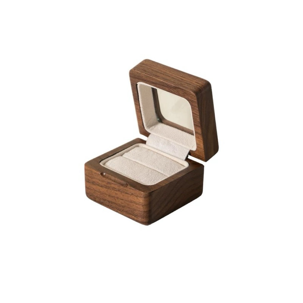 Lumina Natural Solid Wood Ring Box