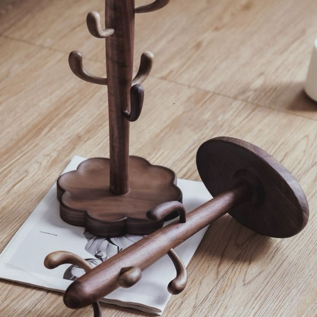 Cactus Walnut Cup Holder