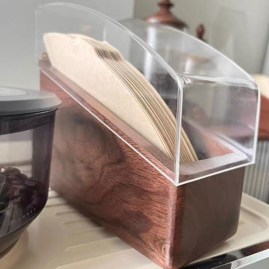 Dustaway Walnut V60 Coffee Filter Paper Holder
