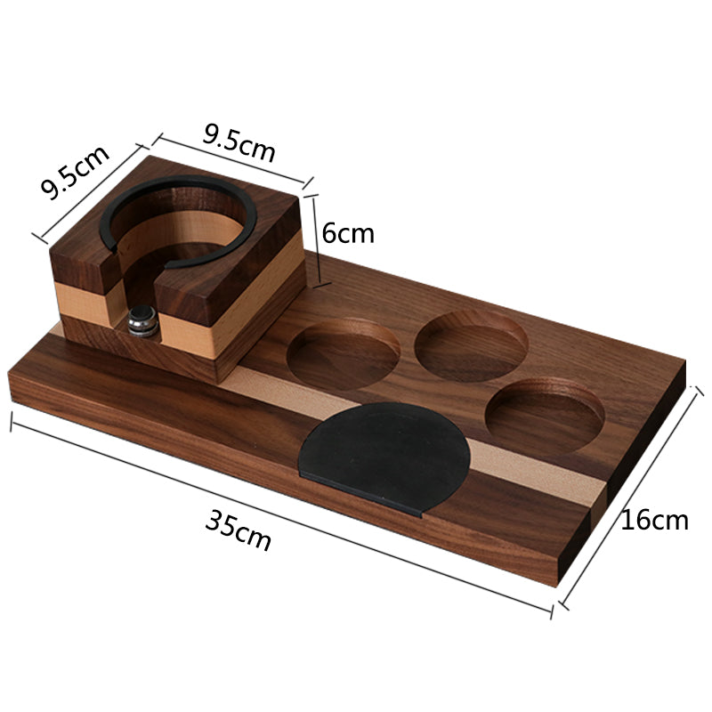 Mora Walnut Espresso Tamping Station
