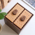 Cookie Wooden Double-Layer Jewelry & Trinket Box
