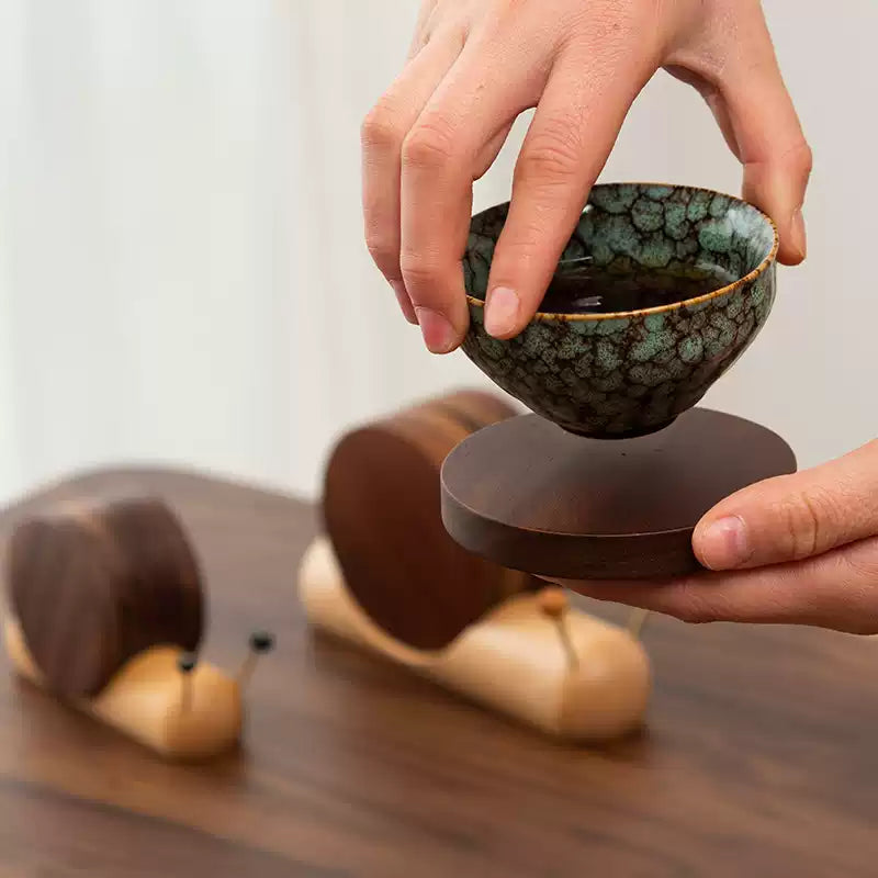 Snail Solid Wood Coasters