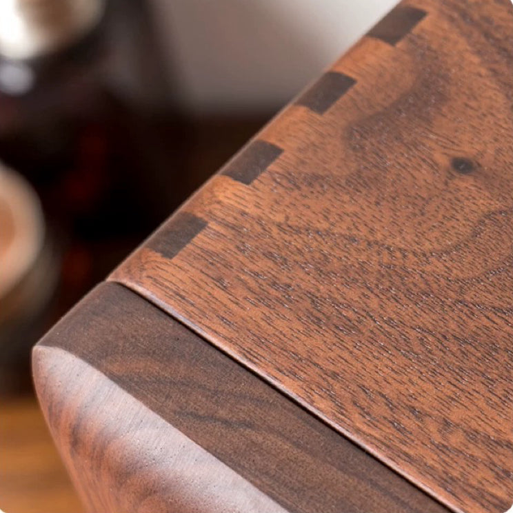 Suitcase Solid Wood Jewelry Box with 5 Drawers