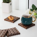Crunchy Walnut Biscuit Coaster Set (4pcs)