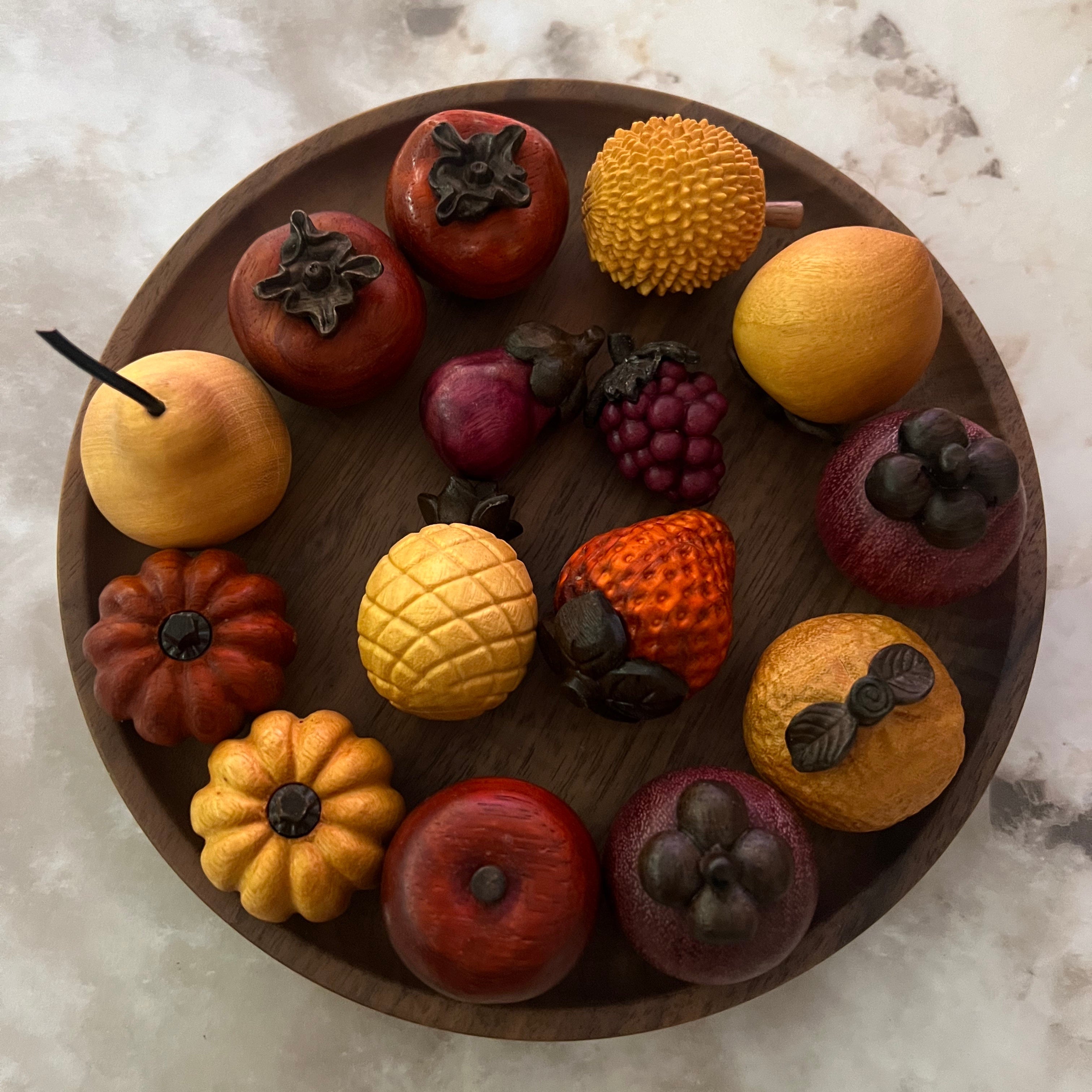 Juicy Wooden Fruit Ornament
