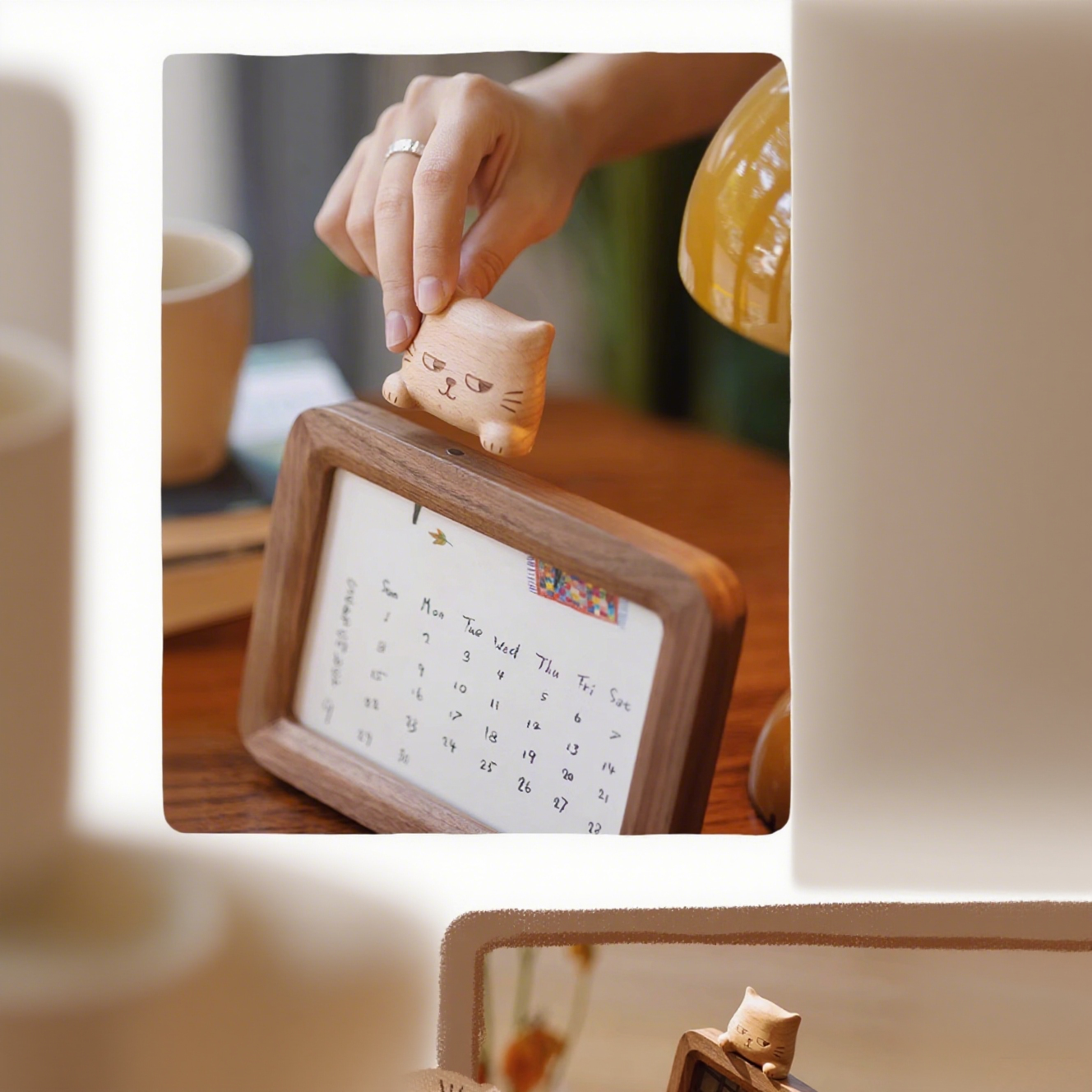 Meow Walnut Photo Frame