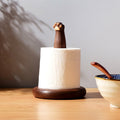 Cat Paw Walnut Tissue Holder