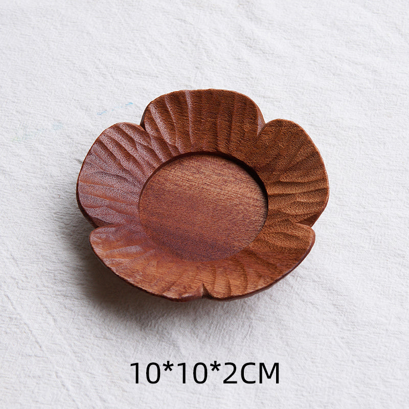 Bloom Handcrafted Floral Wooden Tea Coasters