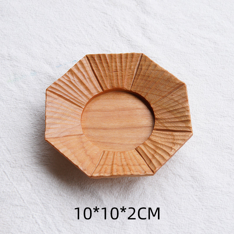 Bloom Handcrafted Floral Wooden Tea Coasters