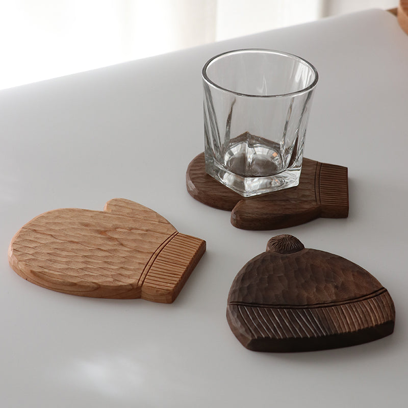 Hats & Hugs Handcrafted Solid Wood Tray & Coaster