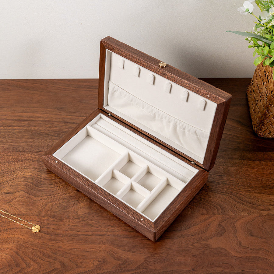 Lunara Chocolate Black Walnut Jewelry Box