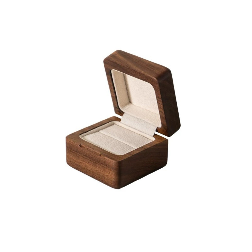 Lumina Natural Solid Wood Ring Box