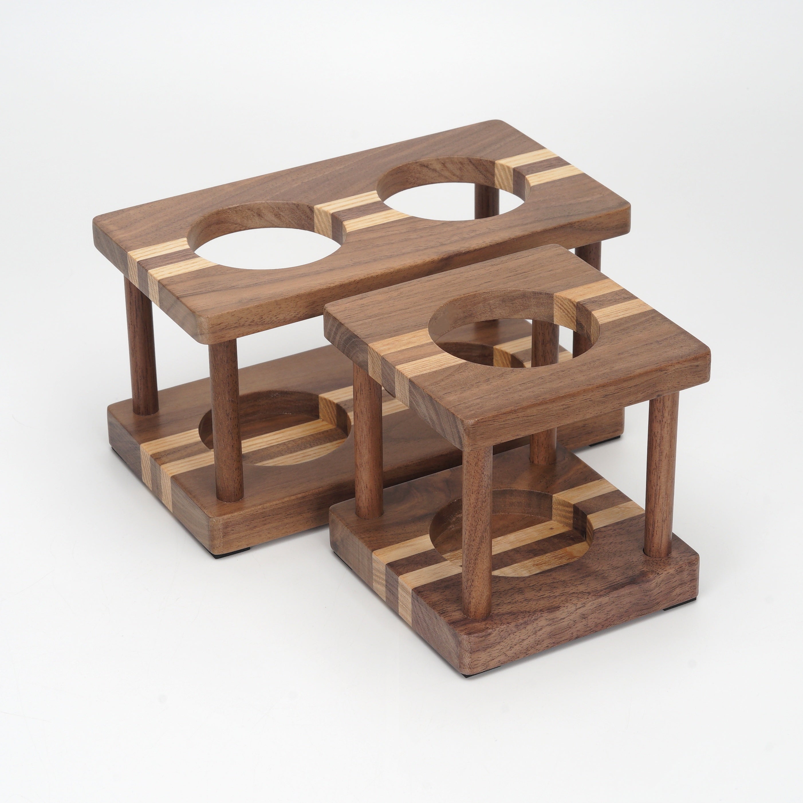 Holdtight Walnut Wood Coffee Grinder Stand