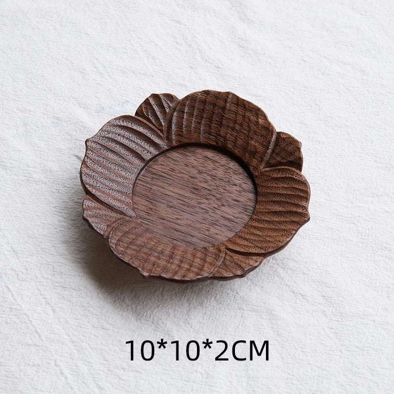Bloom Handcrafted Floral Wooden Tea Coasters