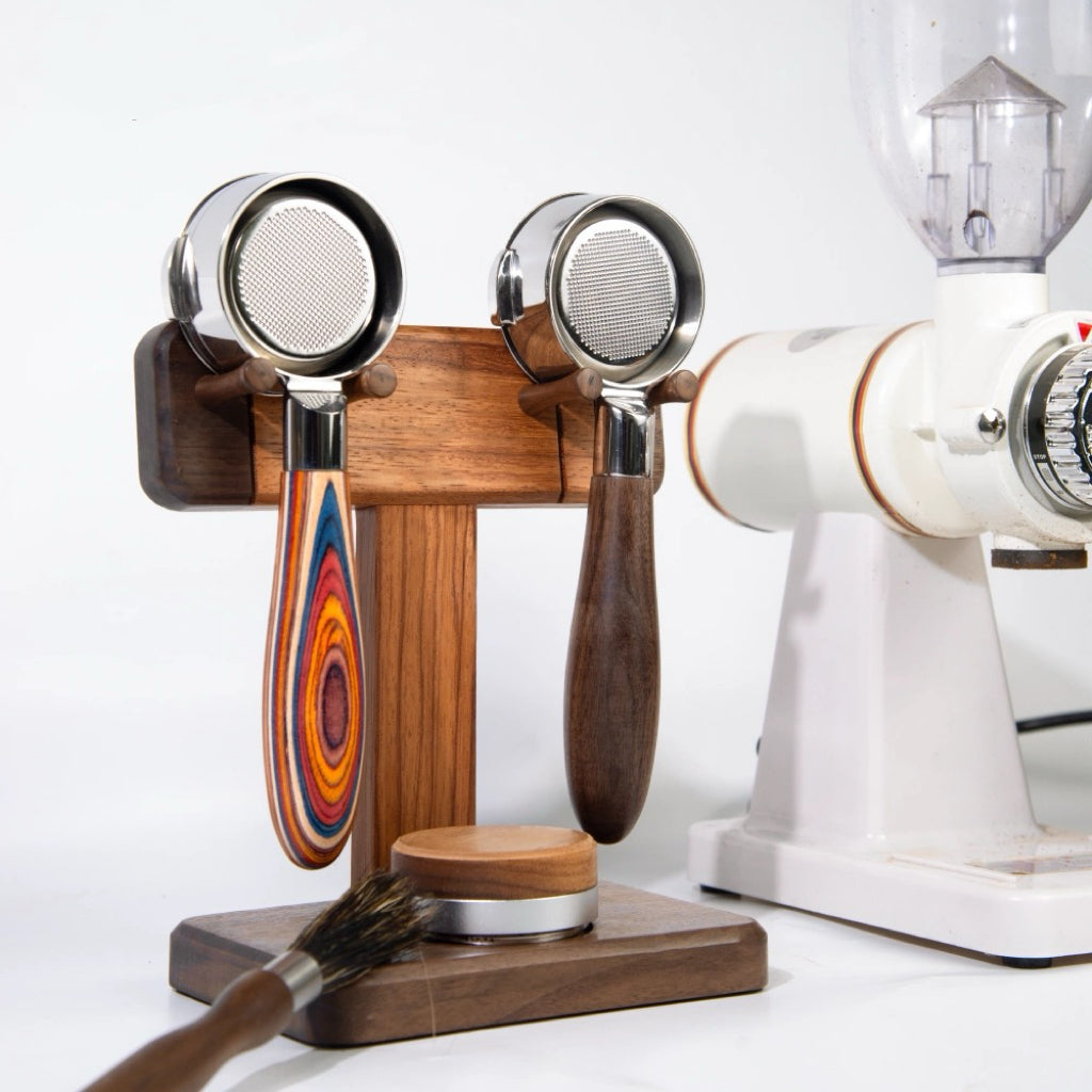 Gason Solid Walnut Coffee Portafilter Stand