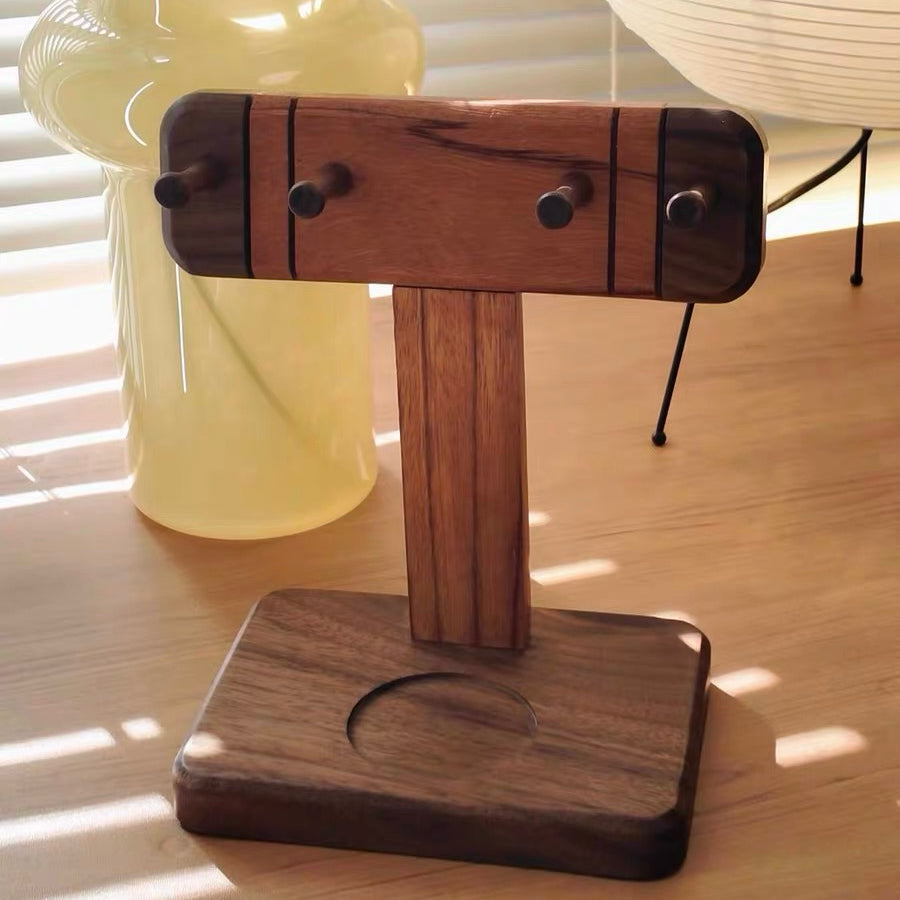 Gason Solid Walnut Coffee Portafilter Stand