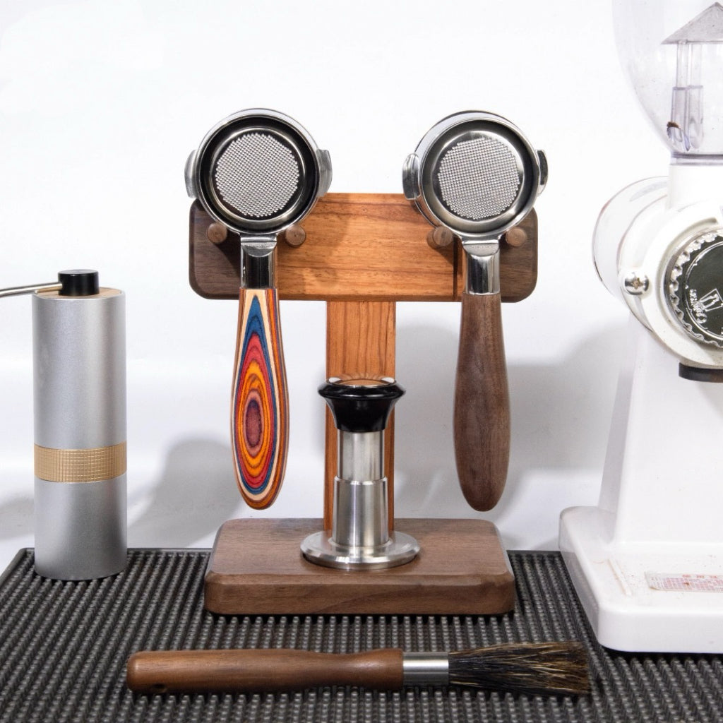 Gason Solid Walnut Coffee Portafilter Stand