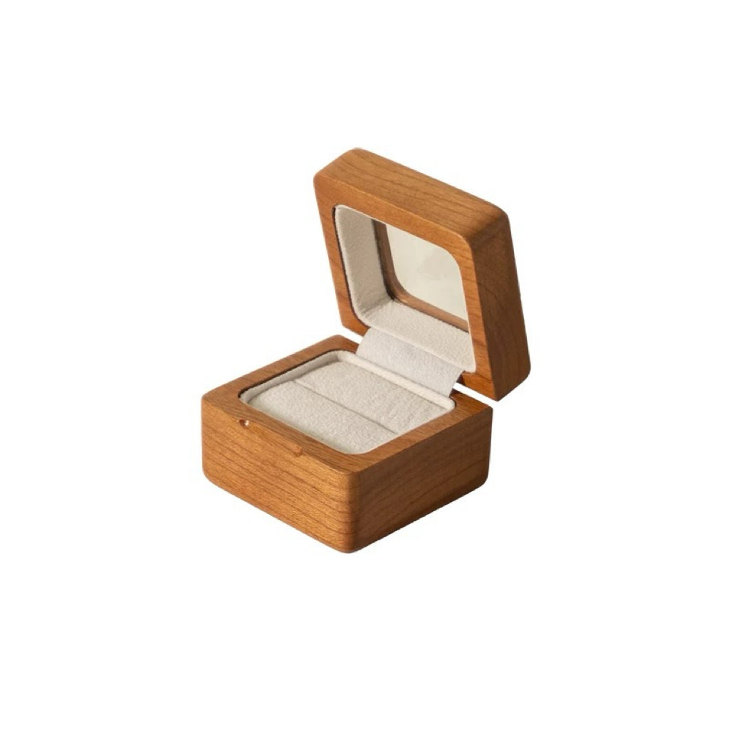 Lumina Natural Solid Wood Ring Box