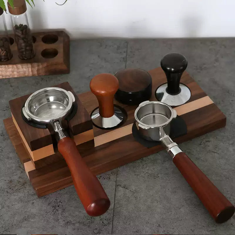 Mora Walnut Espresso Tamping Station
