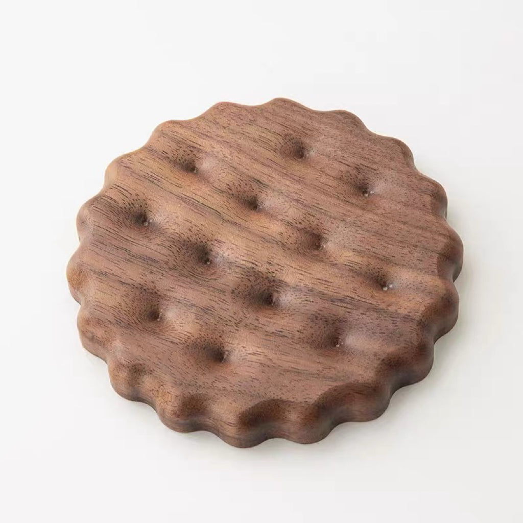 Cookie Walnut Coaster Set (4pcs)