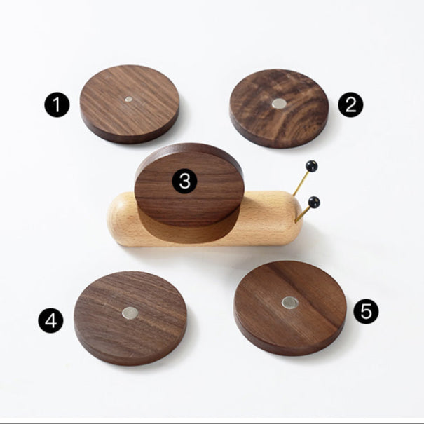 Snail Solid Wood Coasters
