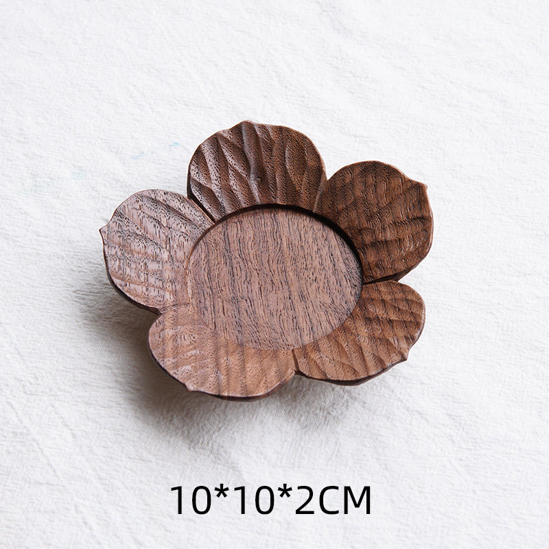 Bloom Handcrafted Floral Wooden Tea Coasters