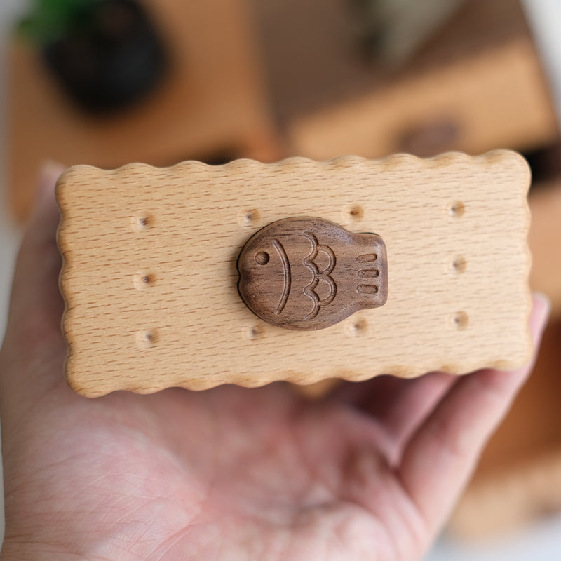 Cookie Wooden Double-Layer Jewelry & Trinket Box
