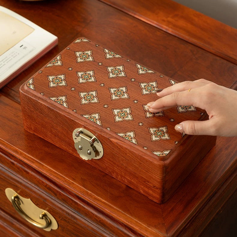 Maison Retro Style Solid Wood Jewelry Storage Box