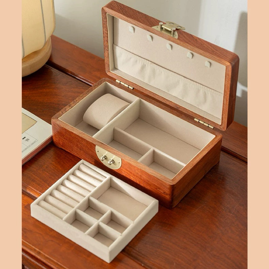 Maison Retro Style Solid Wood Jewelry Storage Box